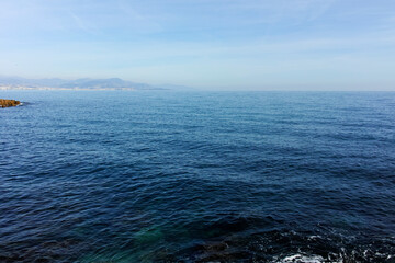 Panorama of port of town of Antibes,  France