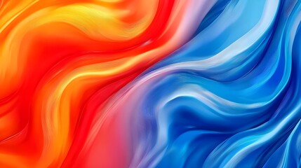 Fototapeta premium Vibrant Abstract Fluid Art – Dynamic Swirls of Fiery Red, Electric Blue, and Radiant Yellow in a Mesmerizing Marble Pattern, Perfect for Modern Design and Creative Backgrounds