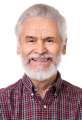 Obraz premium Passport photo. Portrait of man on white background