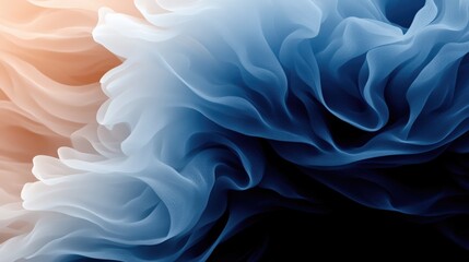 Obraz premium composition featuring fluid, translucent fabric-like layers