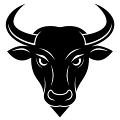 bull head isolated on white