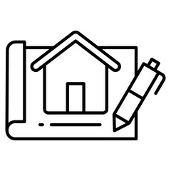 House Project  Icon Element For Design