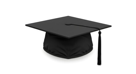 Symbol of Achievement: A Black Graduation Cap on Display