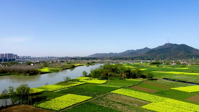 Explore the scenic beauty of Xuancheng with aerial views over Jingting Mountain and the Yangjiang River