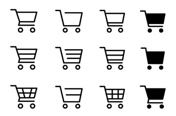 ショッピングのカート買い物カゴのアイコンマーク