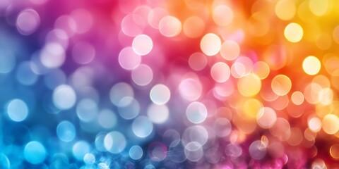 Fototapeta premium Colorful Bokeh Lights Background with Vibrant and Dreamy Abstract Design : Generative AI
