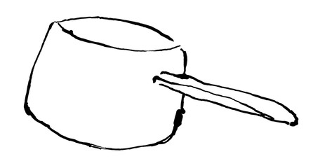 片手鍋のイラスト