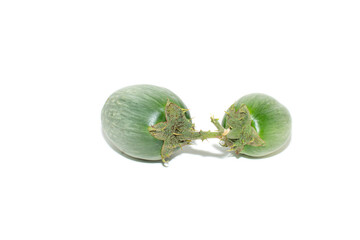 Eggplant vegetable with white background.