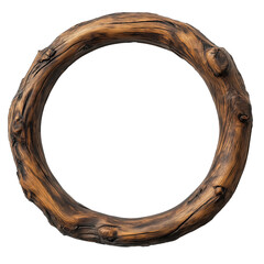 Wood frame isolated on transparent or white background