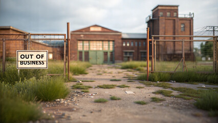 Fototapeta premium Abandoned factory with a 