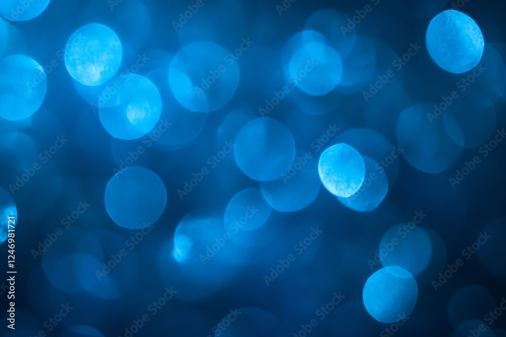 Poster abstract blue bokeh light circles for festive and celebratory visual creations : generative ai