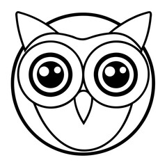 owl on white background