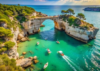 Stunning Candid Vacation Shot: Arch of San Felice, Vieste, Gargano Coast, Puglia, Italy