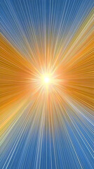 Obraz premium Vibrant Sunrise Light Rays: Abstract Sunshine Illumination with Golden and Blue Gradient Colors, Captivating Radiance and Energy in a Dreamy Ethereal Sky, Inspiring Nature's Beauty and Warmth