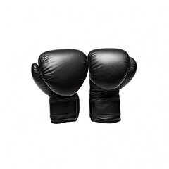 Black boxing gloves on a white background