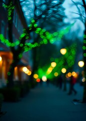 Bokeh van kerstverlichting bokeh green bokeh green abstract background light bright blur pattern