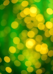 Obraz premium Bokeh background of shimmering gold lights blending into a defocused emerald green canvas creating a dreamy and atmospheric effect perfect for celebrations or artistic displays bokeh green bokeh green