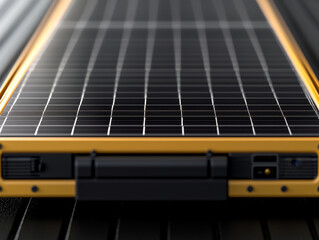 Fototapeta premium Close up of solar panel array showcasing sustainable energy technology