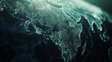 World map, network connectivity, data exchange and telecommunication