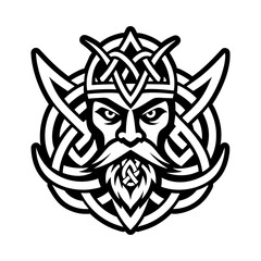Warrior tattoo icon in filled style