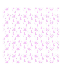 Patterned Design with Bunnies and Flowers