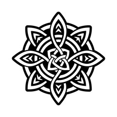 A glyph style icon of paganism symbol