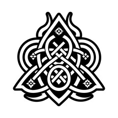 Divine knot symbol icon in filled style