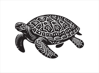 "Turtle Vector Illustration for Ocean, Nature, and Creative Design Projects"