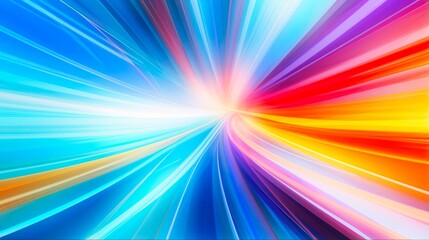 Fototapeta premium Anime Background. Speedy and Colourful 3D Abstract Graphic Motion with Anime and Bright Colours, Zoom Lines and Cool Effects