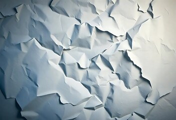 Fototapeta premium Crumpled White Paper Texture Background