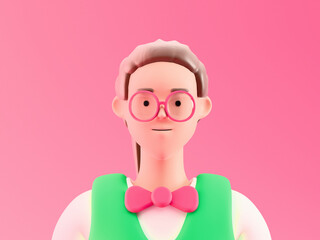 3d illustration of stylized avatars.