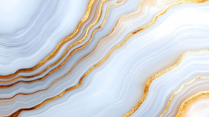 Obraz premium Elegant Blue and Gold Marble Texture for Background Design