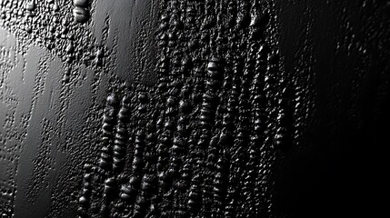 Dark surface, condensation, close-up