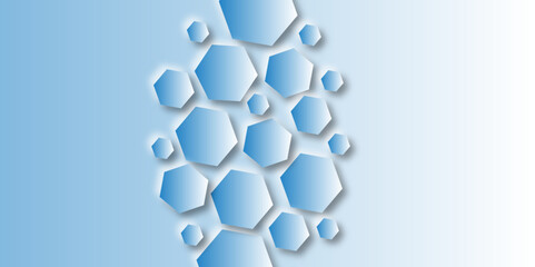 Abstract background with hexagons. Vector illustration.  Chemical engineering. Concept of innovation technology. Used for design healthcare, science and medicine background.