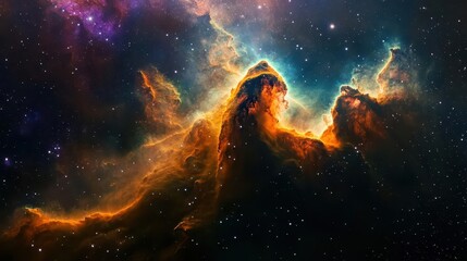 Obraz premium Stunning Milky Way Galaxy View with Stars and Cosmic Dust in Deep Space Night Sky