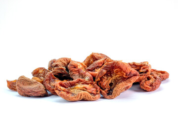 Dried Apricots on a White Background