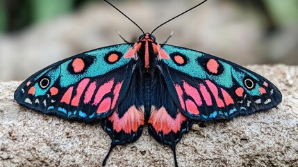 Close up view of the red batterfly
