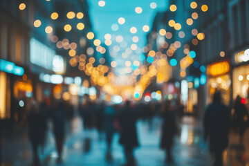 Fototapeta premium Blurred visuals of a shopping street in London