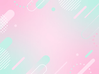 春　ピンク　水色　ポップ 　ドット　グラデーション背景