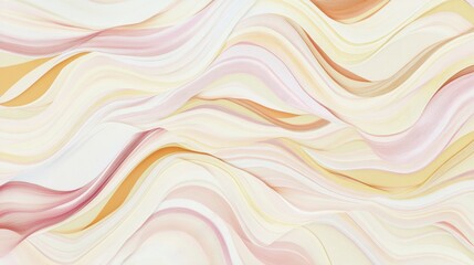 Obraz premium Gentle waves of peach, cream, and rose create an elegant abstract background for any design.