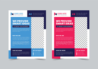 Professional Business Flyer Template , CMYK , US Letter , Print Ready , 0.125 Bleed