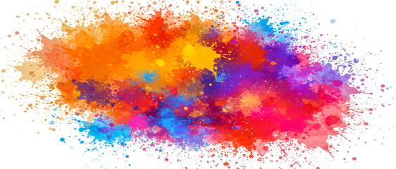 Fototapeta premium Made up of splashes of different colors and shapes,