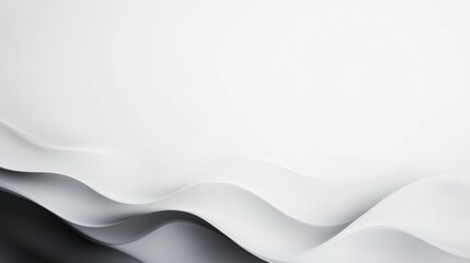 Fototapeta premium Minimalist abstract wavy pattern with monochrome layers for contemporary design