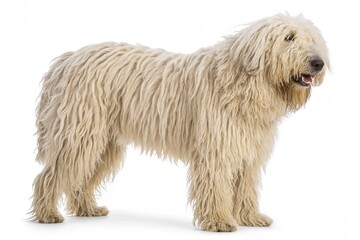 komondor dog isolated on white background