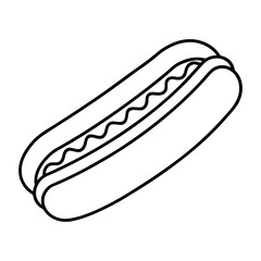 A hot dog vector illustration art