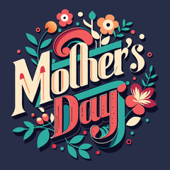 Happy Mothers Day Typography