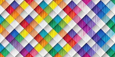 Geometric Diagonal Pattern Background Design, White, Copy Space