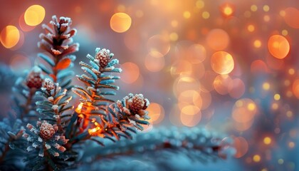 Enchanting glow of a christmas tree radiating festive cheer and magical holiday spirit all around