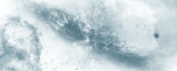 Dreamlike Celestial Scenery Highlighting the Magical Colors and Swirling Clouds of a Distant Nebula
