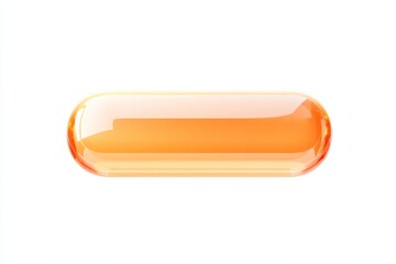 Flat illustration of a gel capsule with a vibrant orange color representing health and wellness products